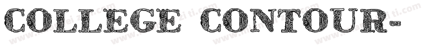 College Contour字体转换